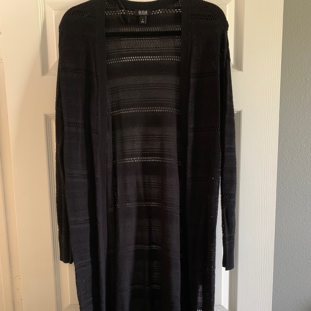 Long black cardigan